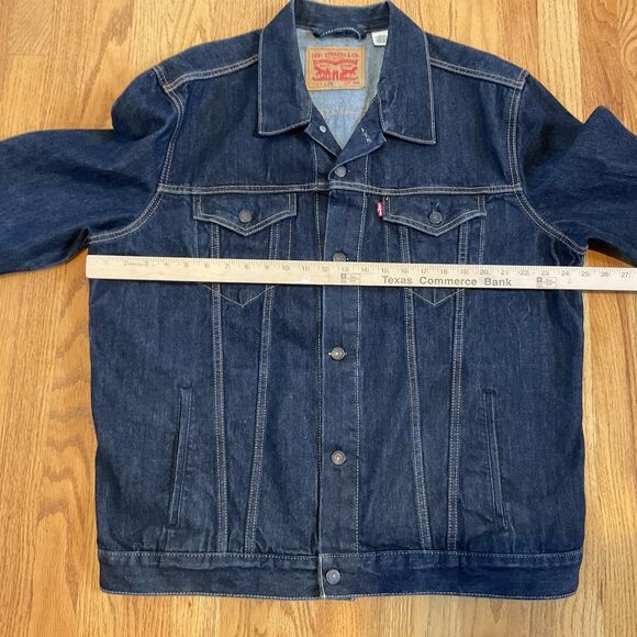 Levi's XXL Signature Denim Jean Jacket Button Up Trucker Coat Mens Red Tag - Picture 6 of 9